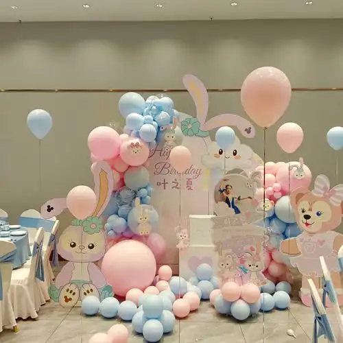 义乌星黛露主题女孩十岁生日宴酒店包厢场地布置