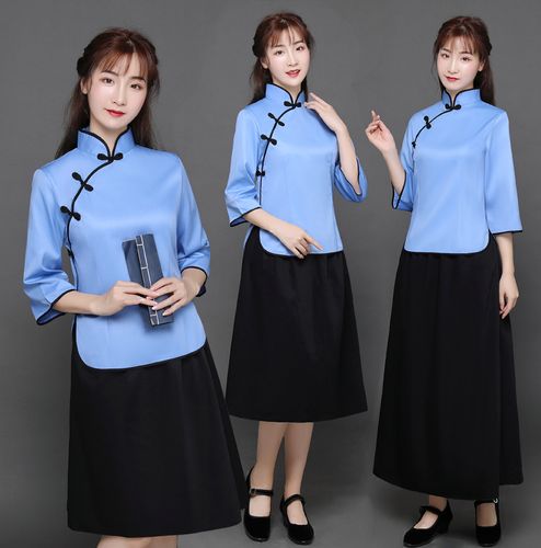 民国学生装中国风套装民国校服民国风毕业班服五四青年装演出服女五四