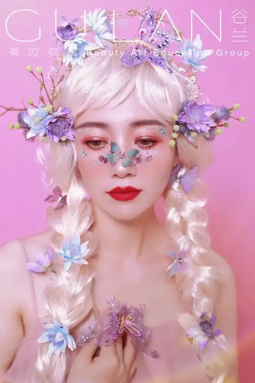 谷兰美妆教育频道的化妆造型作品《创意写真》