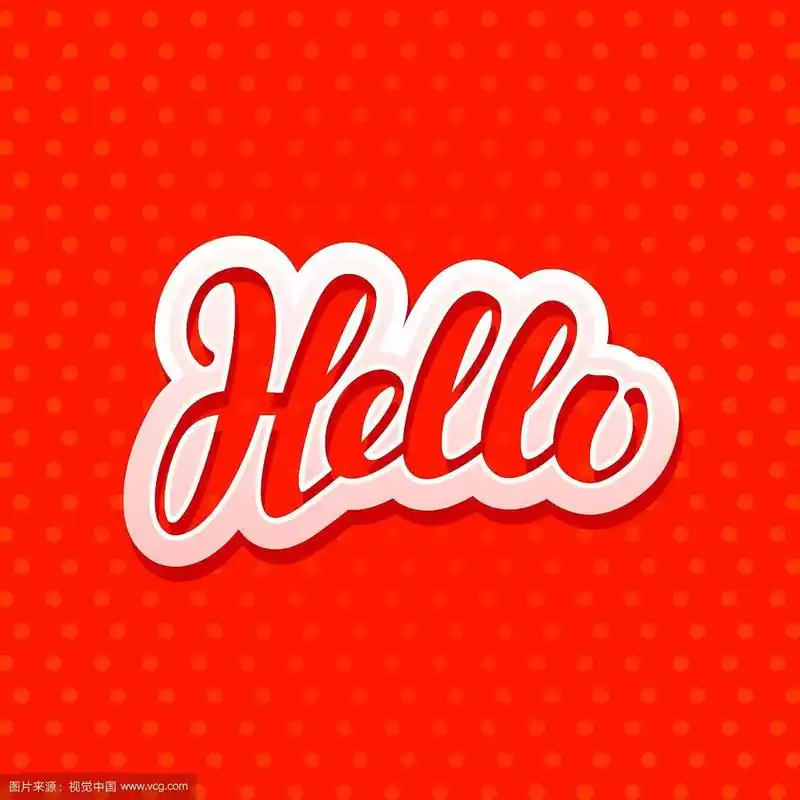 hello字体设计贺卡横幅