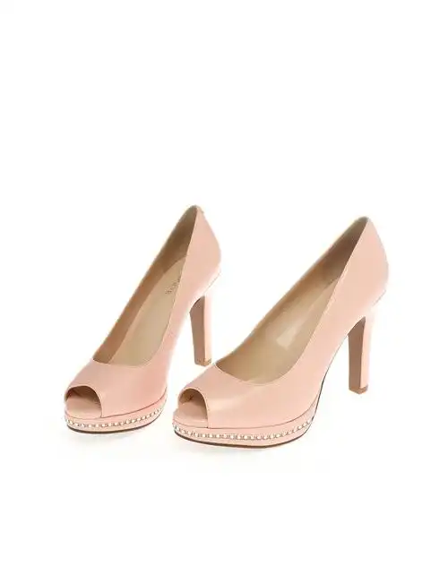 达芙妮daphne女鞋专场 > 达芙妮daphne 优雅ol水钻鱼嘴细跟超高跟单鞋