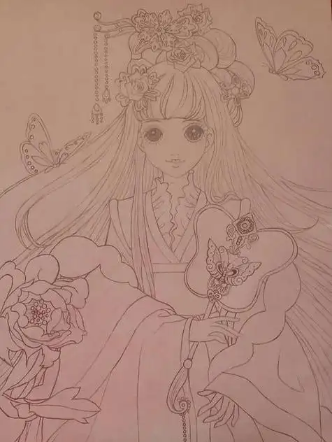 古装女生简笔画全身画简单