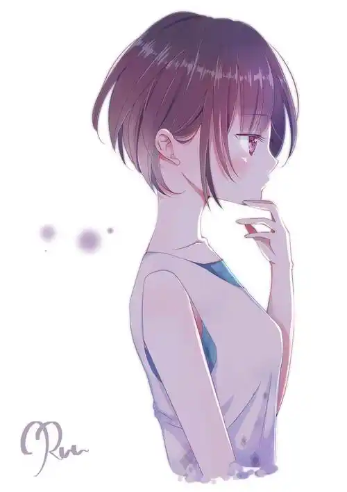 甘酸っぱくてほろ苦い莵乃るぅ的pixiv人物侧脸插画图片