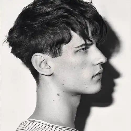 男生侧脸素描参照素材,素描男性侧颜摄影临摹素材