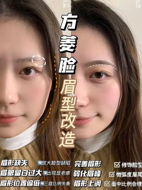 必须收藏方菱脸眉型变美小tips