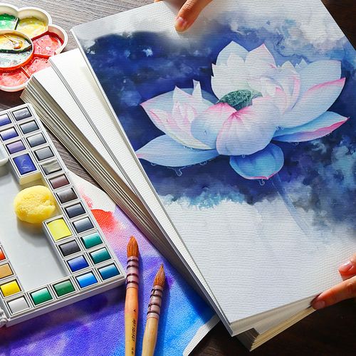 4k8k初学者美术学生写生绘画专用四开八开水彩画颜料作品纸包邮亿鑫隆