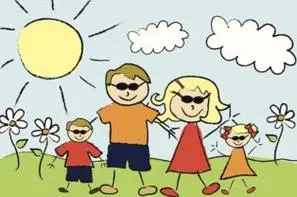 四口全家福简笔画幸福的一家四口简笔画每天学一幅简笔画一家四口