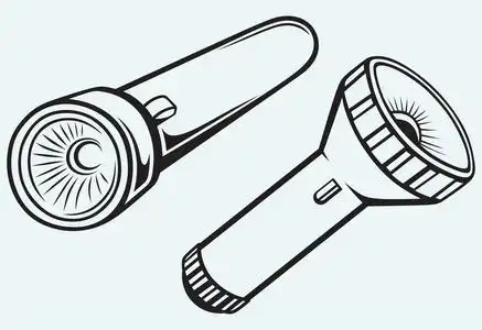 手电筒剪影图片