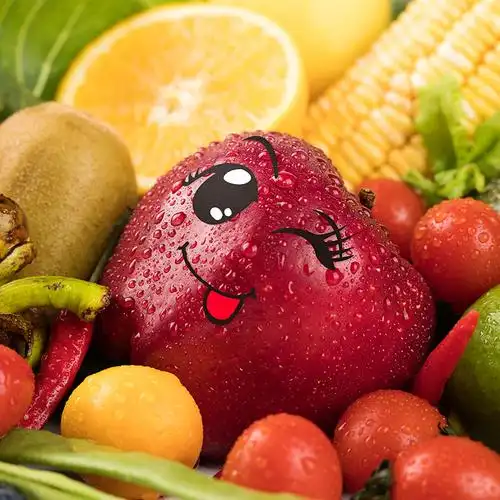 贴纸笑脸水果通用苹果贴画创意水果摊鲜果贴标贴纸