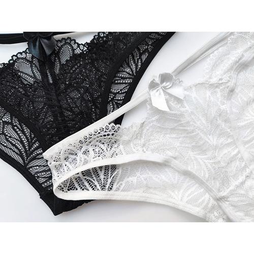 女镂空舒适半包臀三角裤法式3046性感透明诱惑蕾丝内裤御姐风