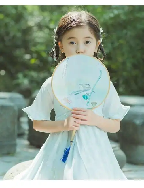 西子问汉服女童复古中国风童装改良汉服儿童唐装女童连衣裙名云裳