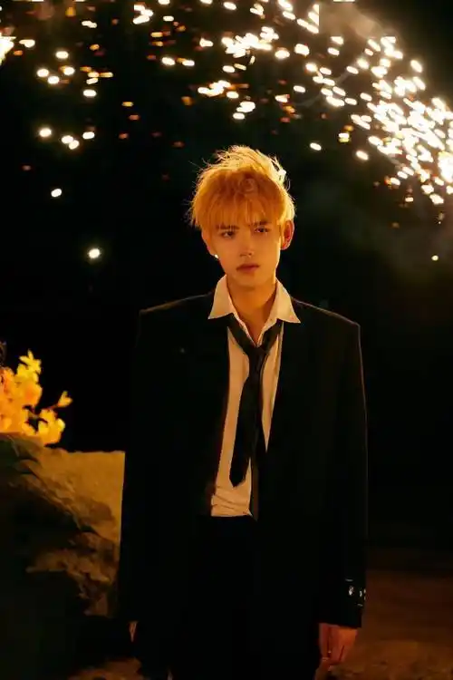 金发造型_眼神_金色_陈飞宇