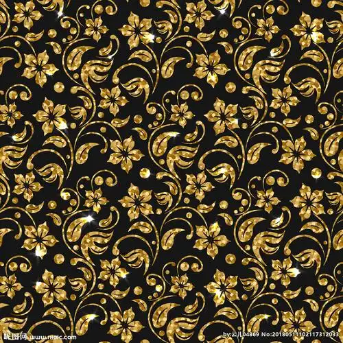 金色花纹图片