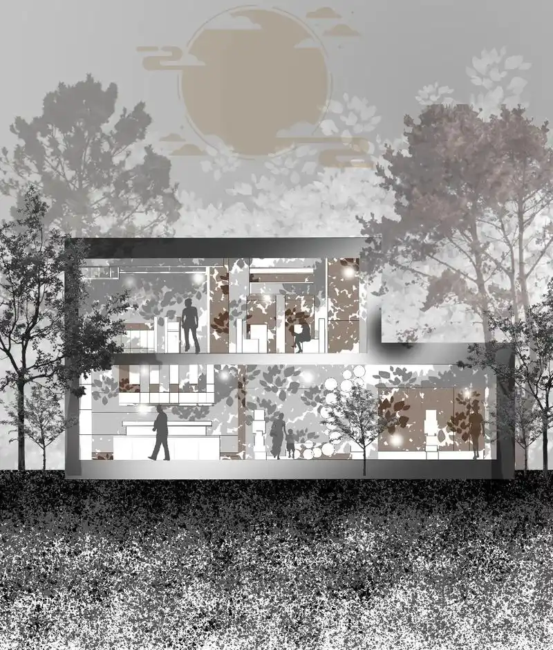 立面图和灯光效果图