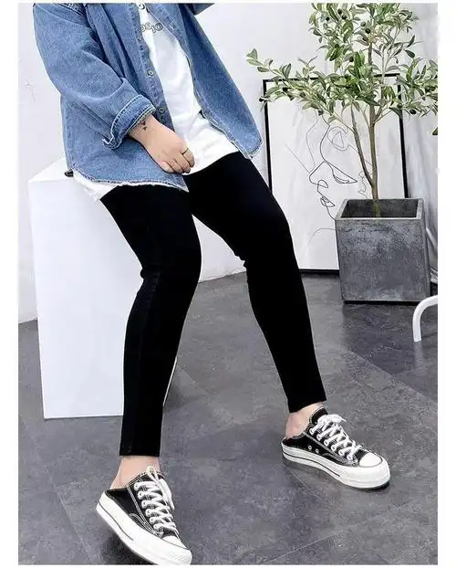 夏季穿的薄款女式夏天九分牛仔裤溥款牛子库春夏季加大码女装显瘦高腰