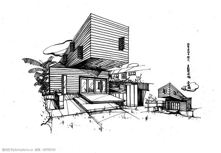 关键词:木马之家 别墅 建筑 速写 手绘      房屋 景观 建筑设计 环境