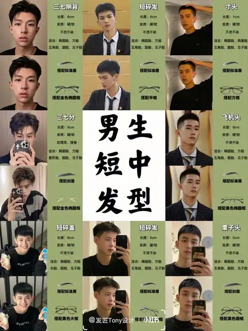 男生短中发型男士发型参考男生发型推荐