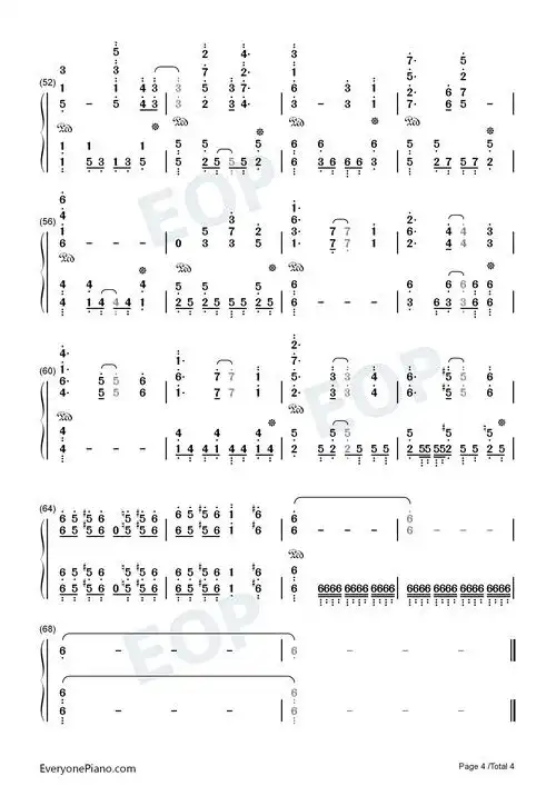 暗影刺客-伍六七之玄武国篇op双手简谱预览4