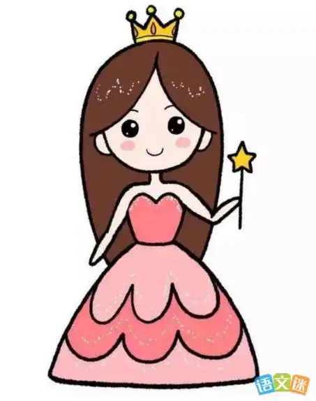 可爱的动漫人物简笔画公主