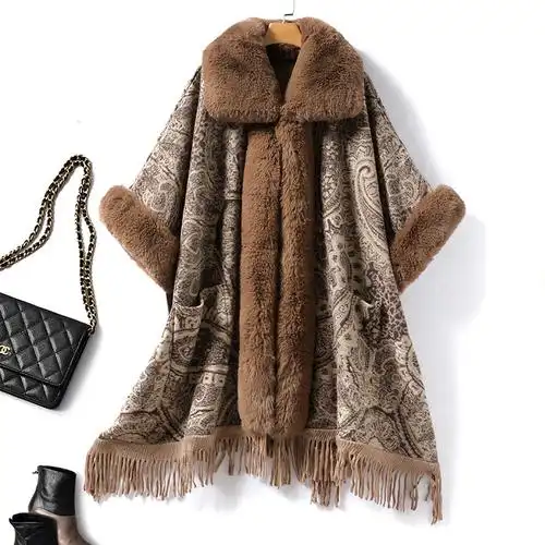 大衣女装秋冬季新款韩版加厚长款宽松呢料外套黑白格毛呢外套女冬装