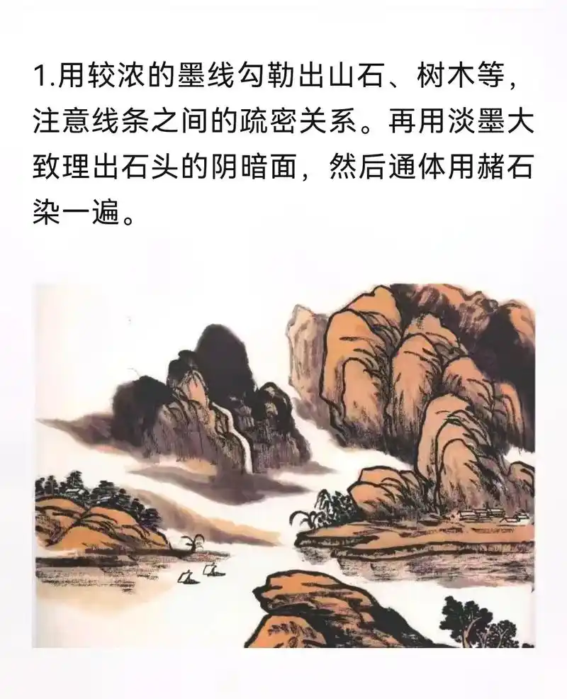 几步了解青绿山水怎么画,试一试,不难#国画教程 #山水画教程 - 抖音