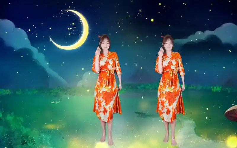 小清新广场舞《自由自在》好听醉了黑g香香温柔贤淑轻舞玉女梦姬梦露