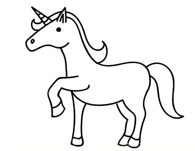 不会还有人不知道独角兽简笔画怎么画吧