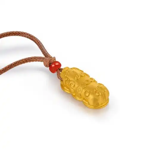 越王转运貔貅黄金吊坠招财财瑞兽金足金项链颈饰