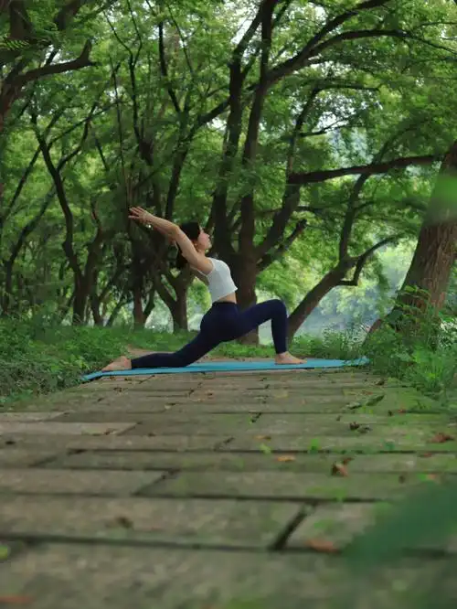 瑜伽初级户外体式拍照