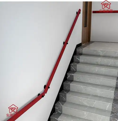 靠墙木楼梯扶手室内阁楼别墅实木北欧幼儿园家用老人防滑简约现代