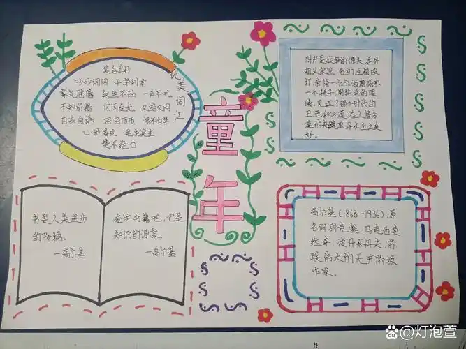 《童年》—高尔基 书籍手抄报