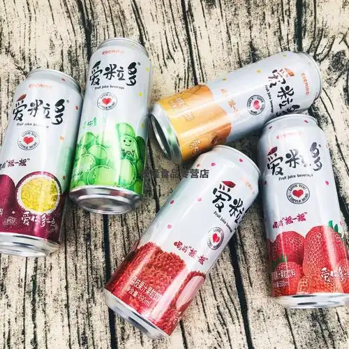 依仑爱粒多葡萄草莓黄桃百香果水果汁果粒果肉饮料食品490ml黄桃15罐