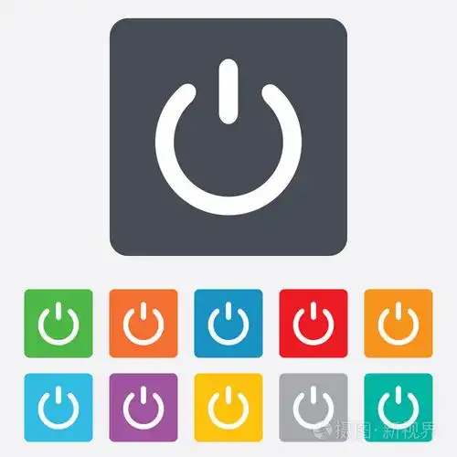 电力标志的图标.在符号开关