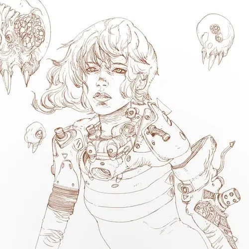 插画师simongoinard一组人物线性插画