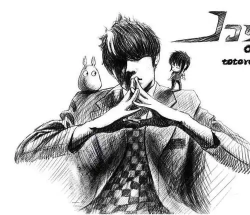 求这张周杰伦图片的黑白大图?