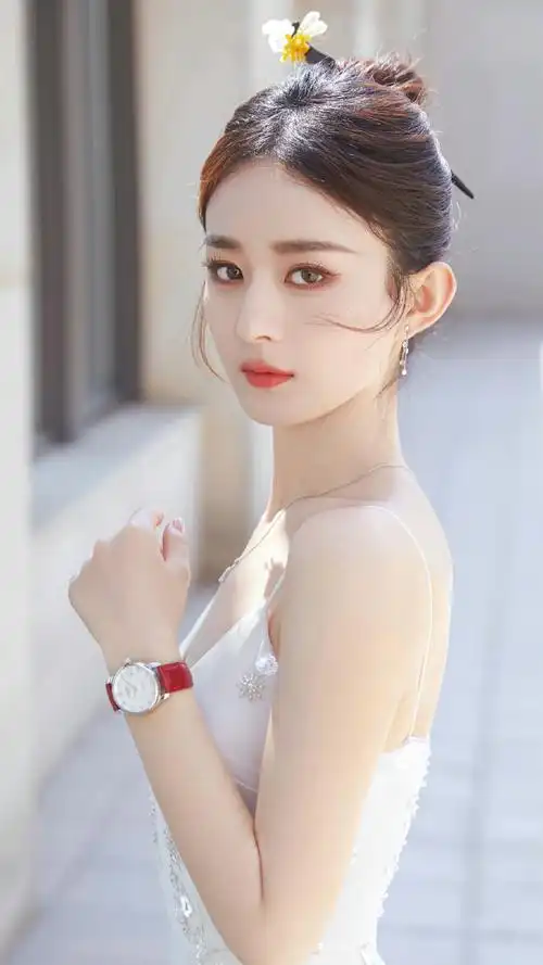 赵丽颖丸子头簪发