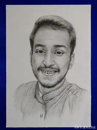 男青年素描肖像绘画过程图解鉴赏.by:冰峰画艺工作室