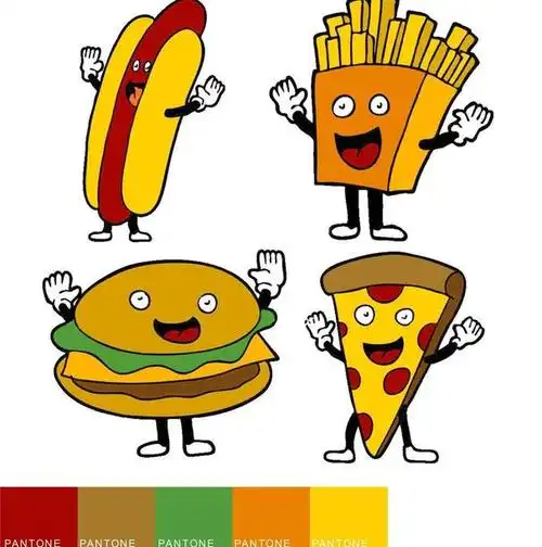 【免费下载】食物卡通图片设计素材_高清ai图片素材 605*610像素_90设