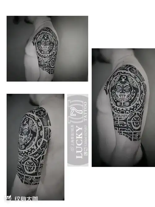 毛利图腾幸运7纹身