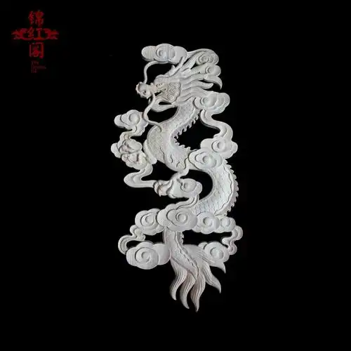 饰木花东阳木雕实木精雕双龙戏珠仿古中式呈祥浮雕花佛龛贴花装