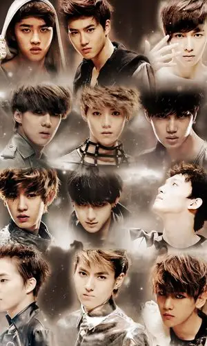 韩国人气组合exo成员手机壁纸