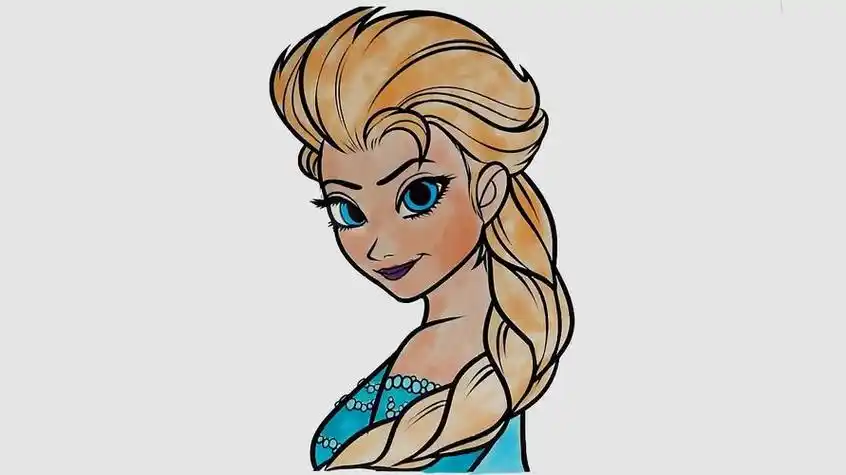 长发公主简笔画 长发公主简笔画简单又漂亮