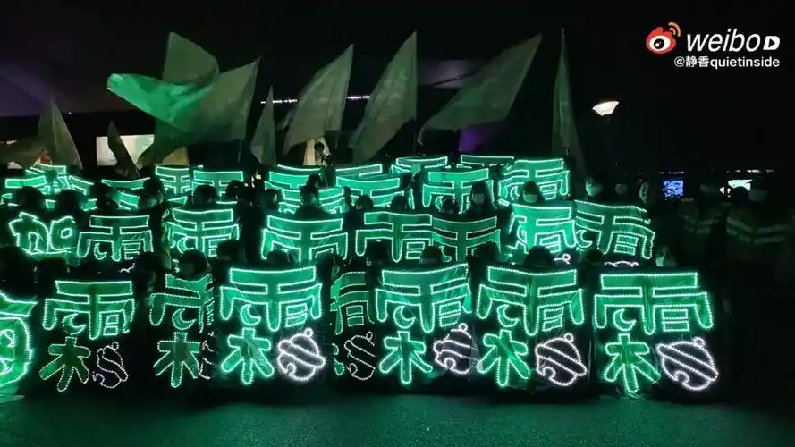 贺峻霖粉丝微博之夜应援,贺峻霖应援色二代唯一all绿