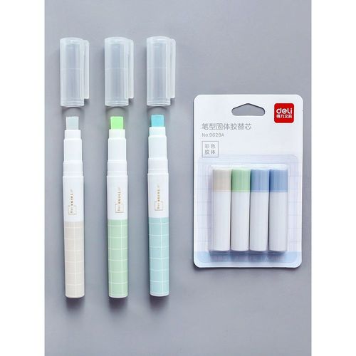 得力笔形固体胶学生用胶棒高粘度透明果冻胶韩国超粘儿童手工胶水