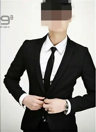 求修身西装照片(要白衬衫,黑领带哦)