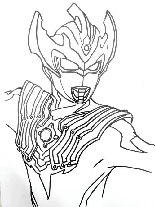 泰迦奥特曼#泰迦奥特曼  #线描石英砂画和我一些原创画作品可以在铺