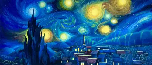 电影《星空》水粉画临摹