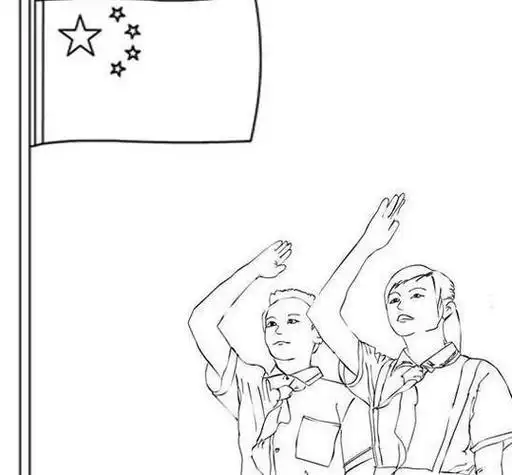 图片大全带小学生的敬礼致敬简笔画好看的图片少先队员敬礼简笔画图片