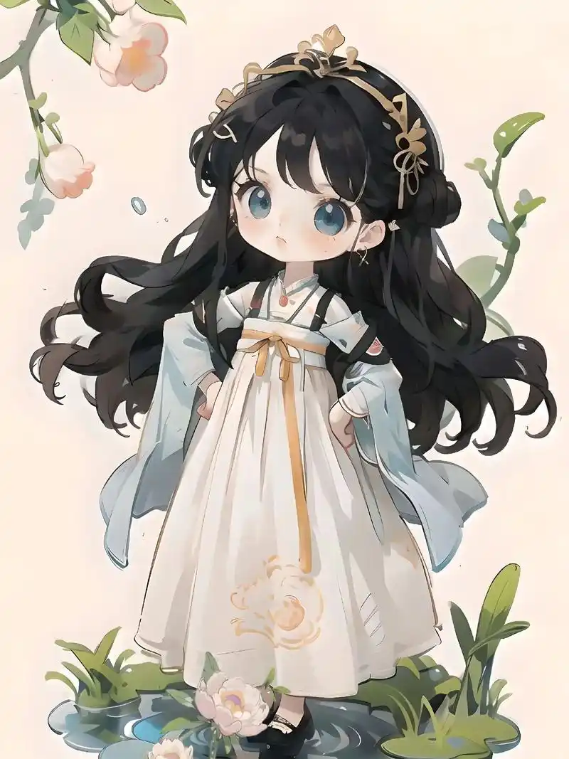 生气了,哄不好的那种#q版人物 #古风头像 #仙气女头 #元 - 抖音