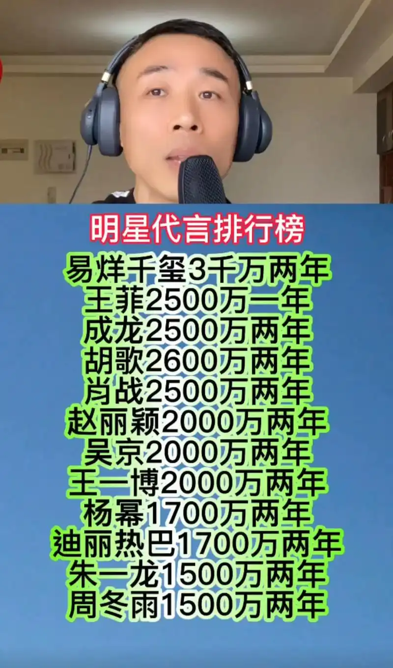 明星代言费好贵啊,去环游世界别赚钱了.